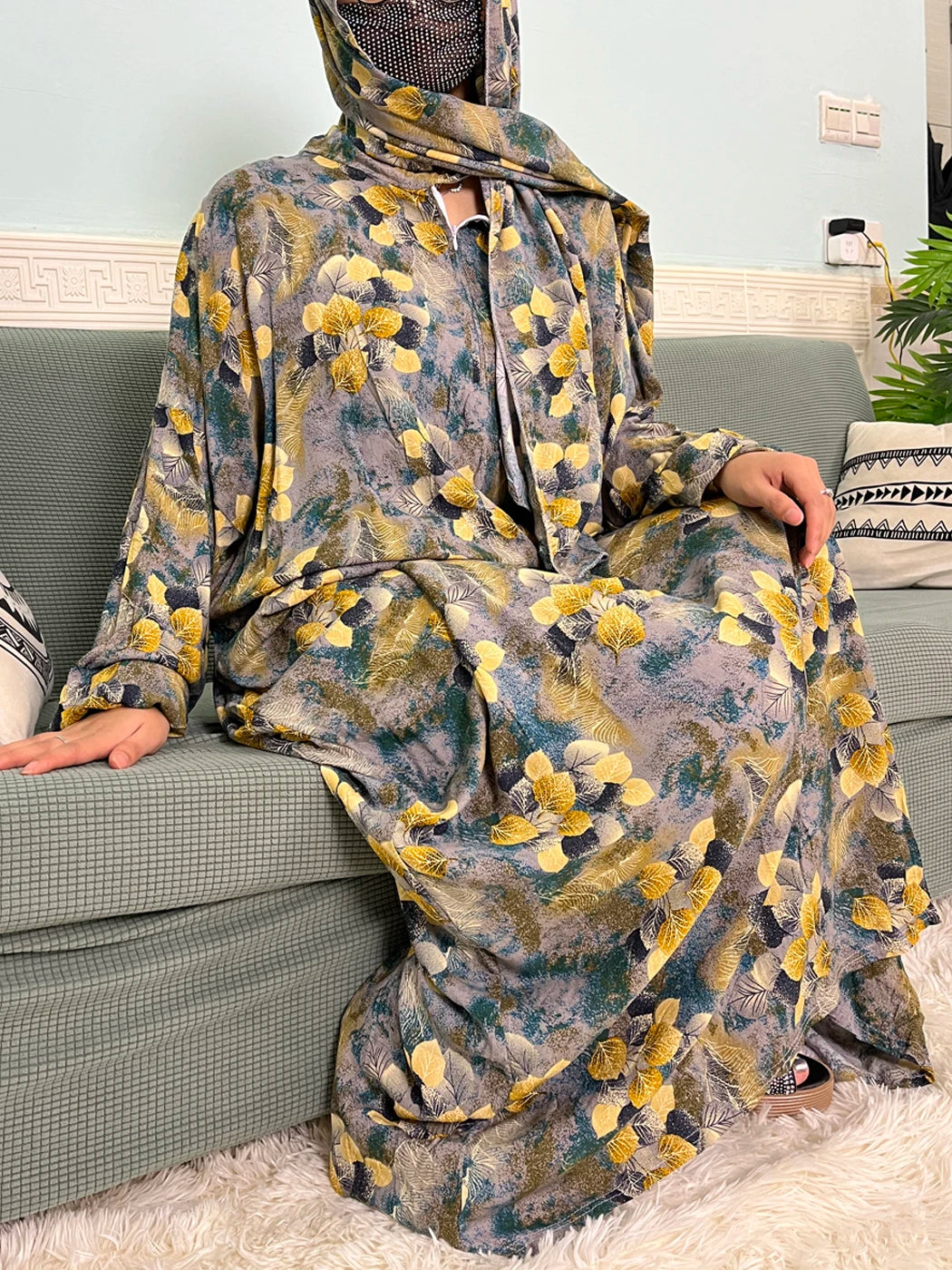 Floral Cotton Caftan