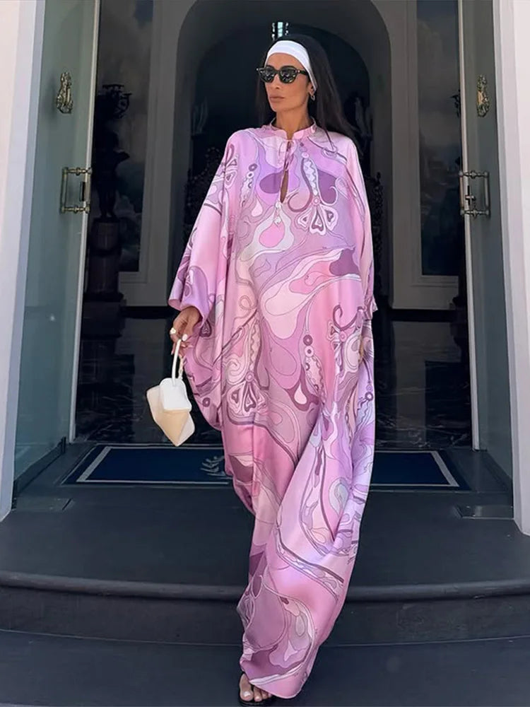 Geometric Satin Dress