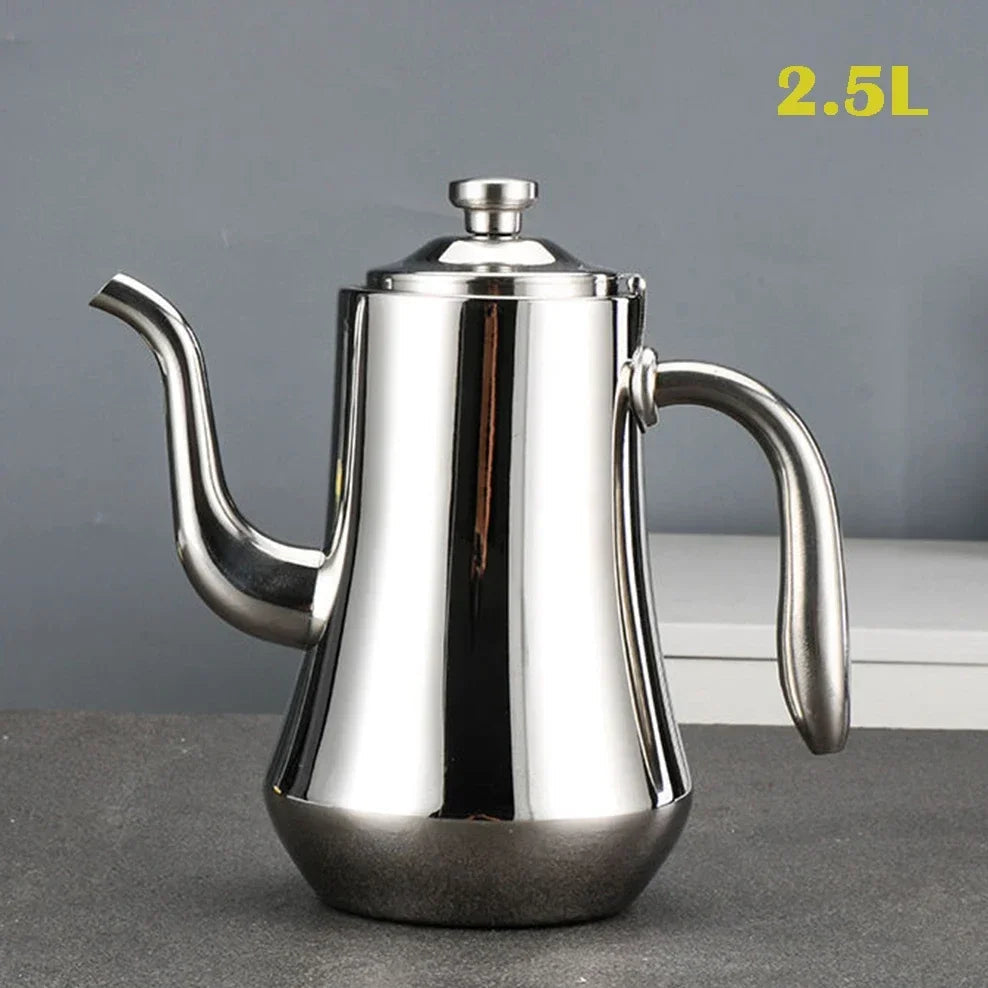 1L/2L/2.5L Nordic Style Stainless Steel Teapot Large-Capacity Boiling Water Kettle Scented Tea Make Tea Pot With Filter Tea Set
