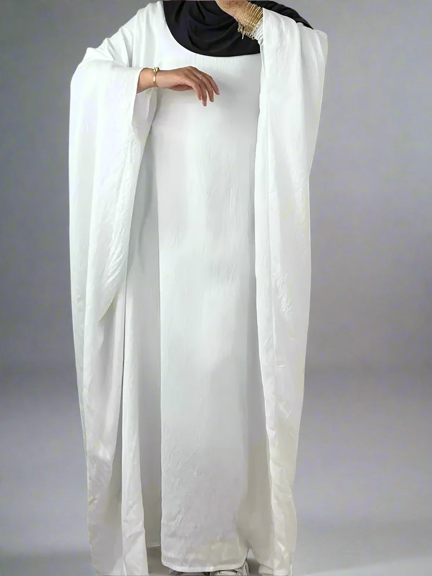 Ramadan Eid Soft Crepe Khimar Batwing Abaya Dubai Islam Muslim Modest African Dresses For Women Kaftan Kebaya Robe Femme Musulma