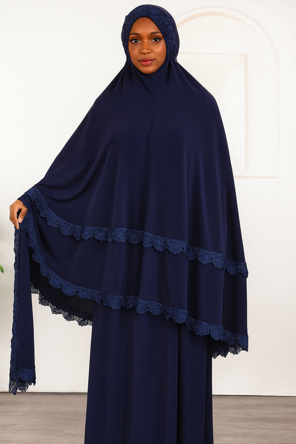 Two-Piece Lace Trim Prayer Set