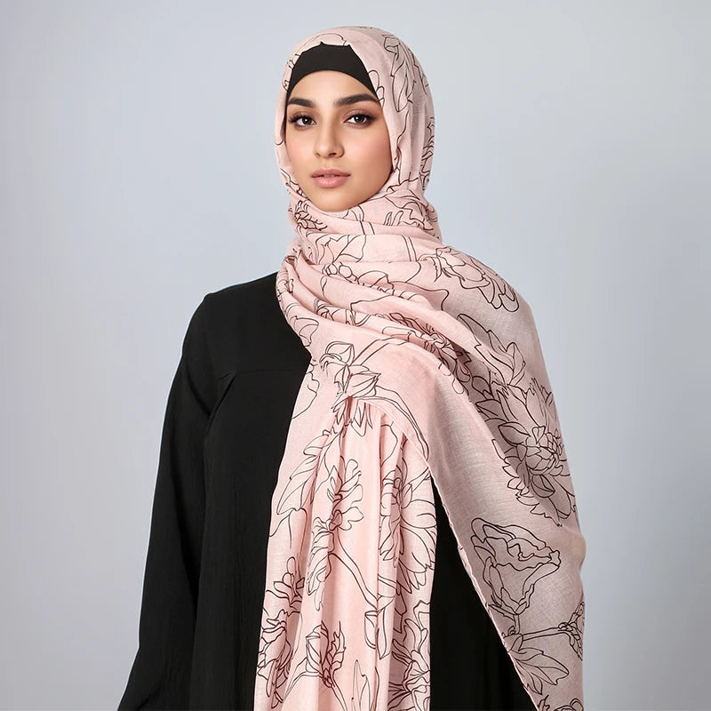 Amber Wash Headscarf - Pale Rosewood