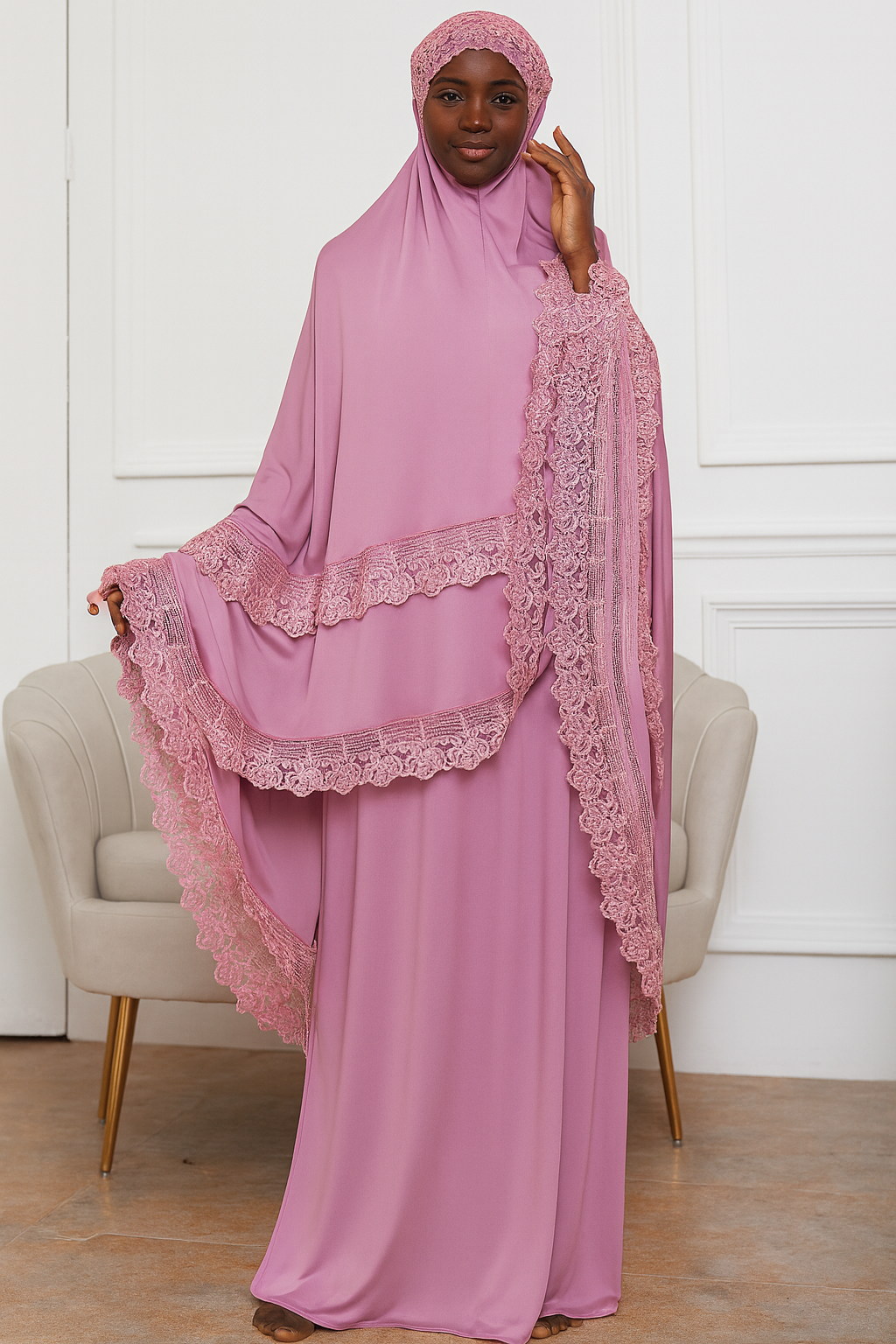 Blush Lace Prayer Set