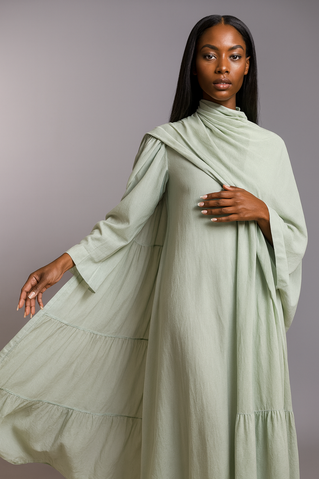 Chiffon Caftan Set
