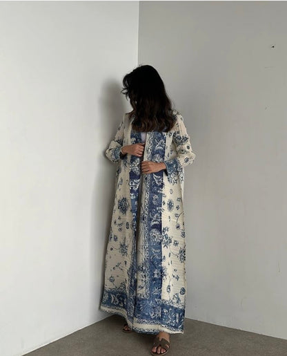 Ruman Blue Terra Kaftan Elegant, Comfortable, and Sustainable Fashion