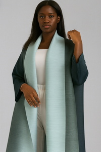 Pleated Ombre Blue Caftan