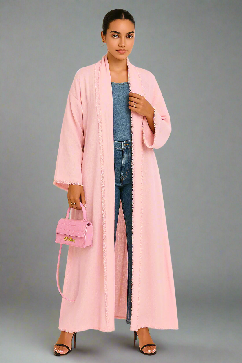 Ruman Cotton Candy Linen Kaftan 
