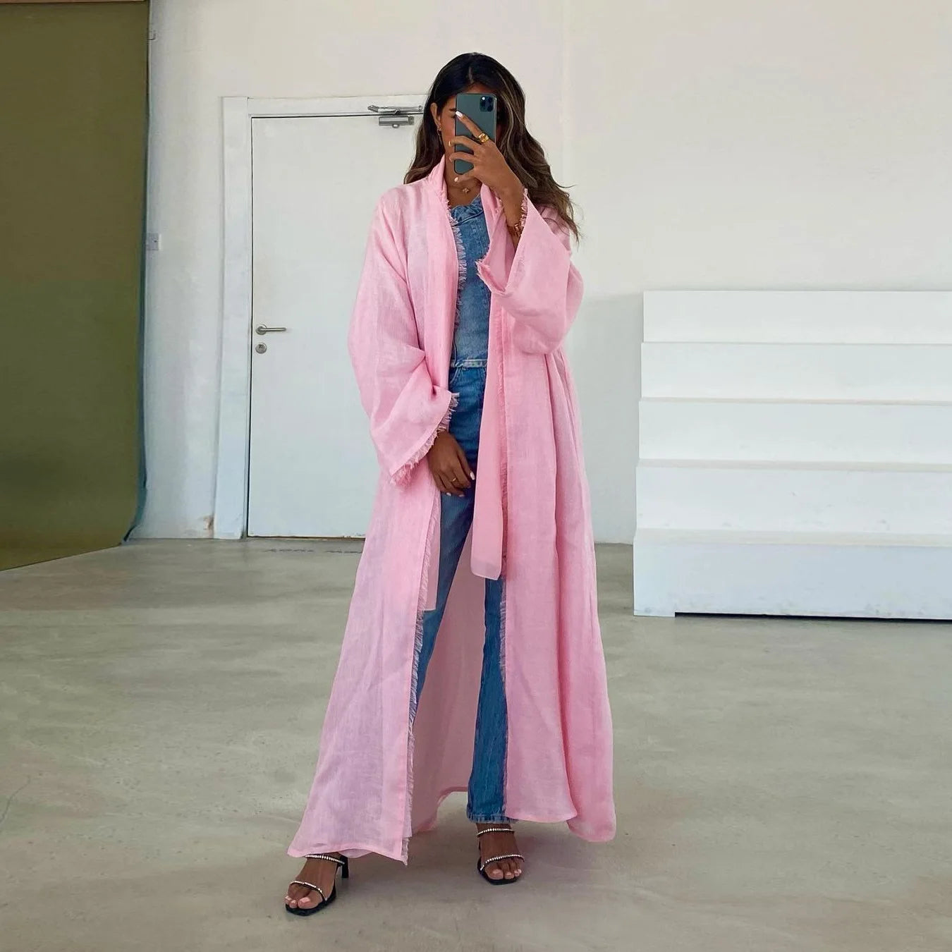 Ruman Cotton Candy Linen Kaftan