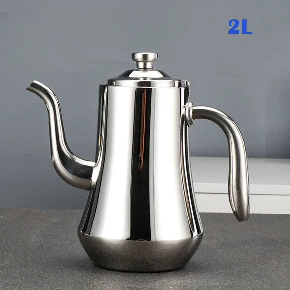 1L/2L/2.5L Nordic Style Stainless Steel Teapot Large-Capacity Boiling Water Kettle Scented Tea Make Tea Pot With Filter Tea Set 
