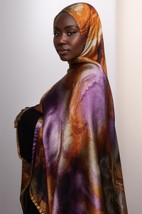 Silky Marble Hijab Petal
