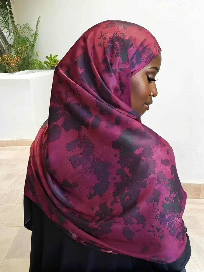 Silky Marble Shawl Fuchsia