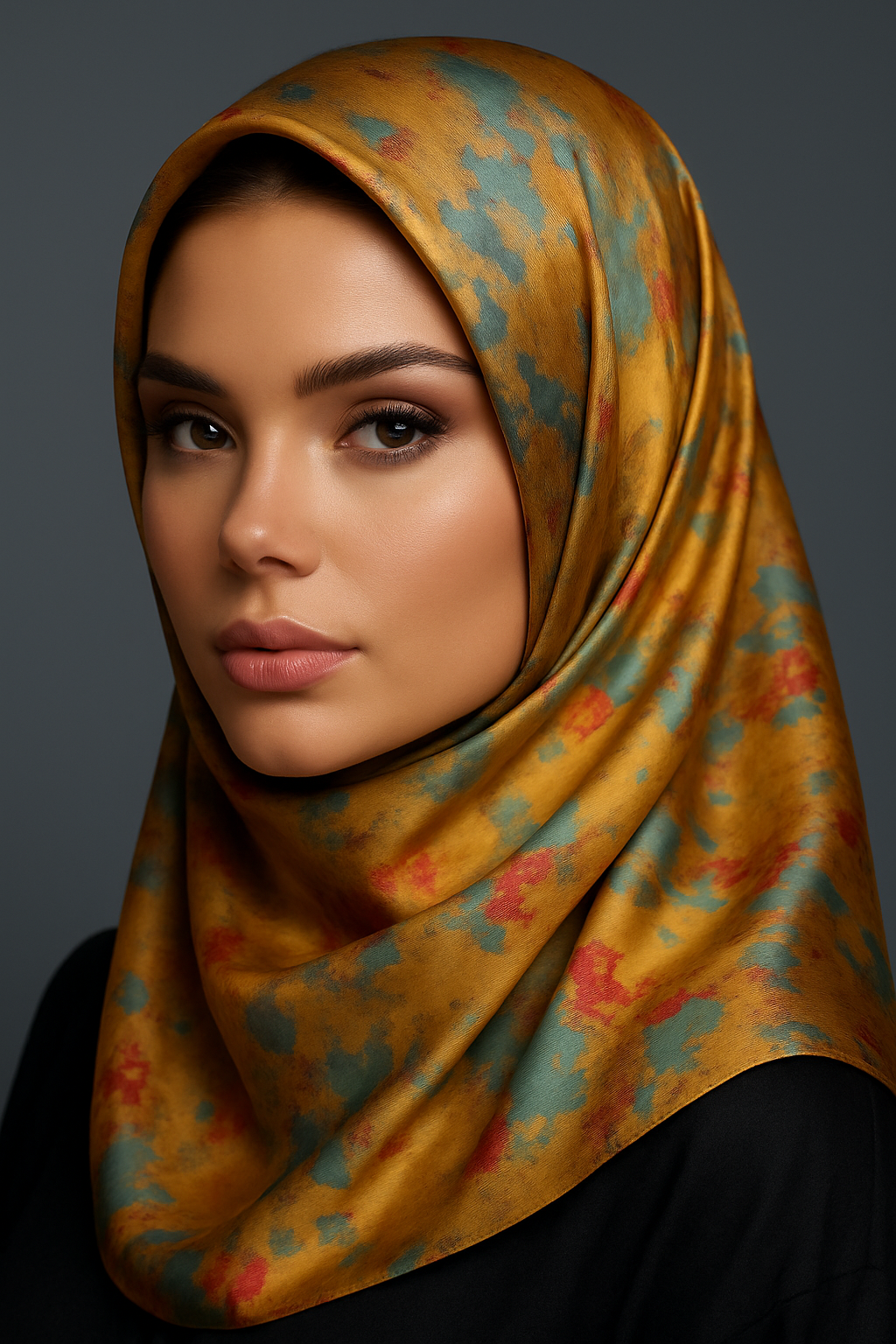 Silky Marble Shawl  Golden