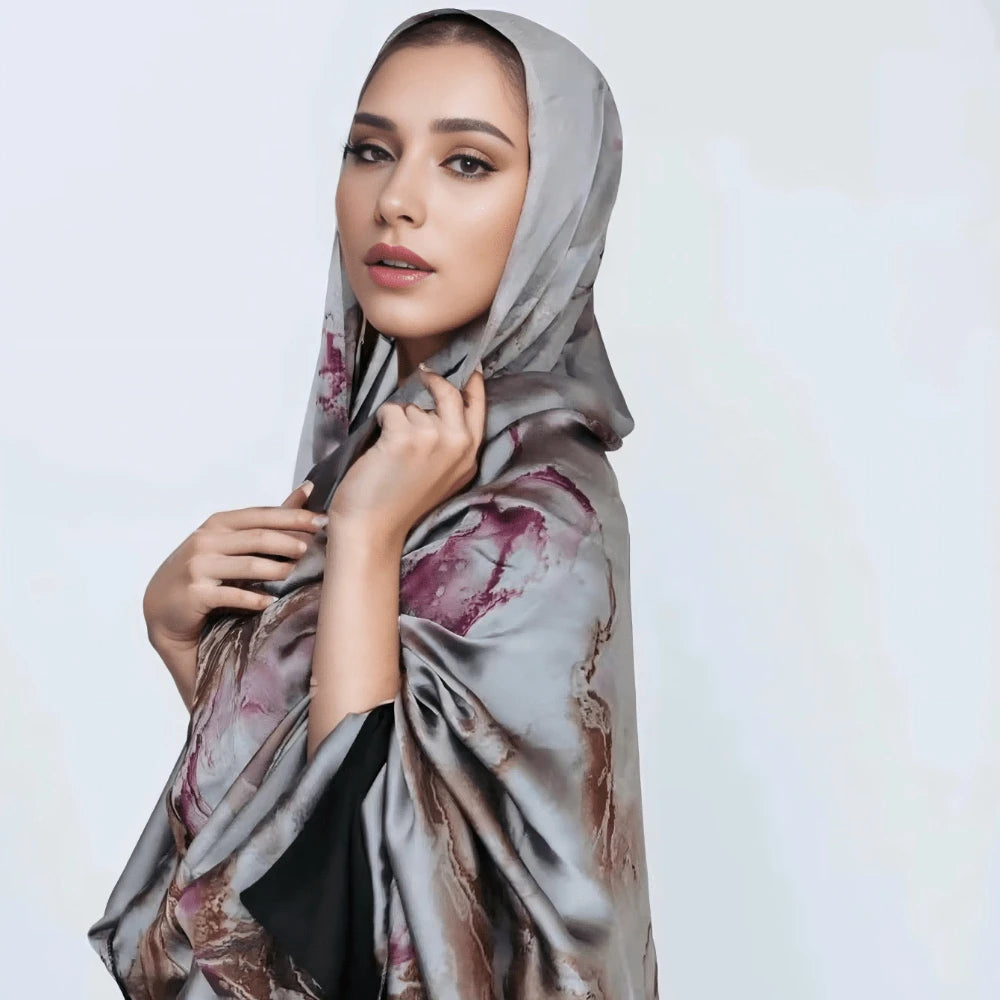 Silky Marble Shawl Smoke Quartz