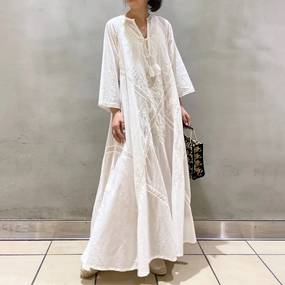 Summer Drape Cotton Dress