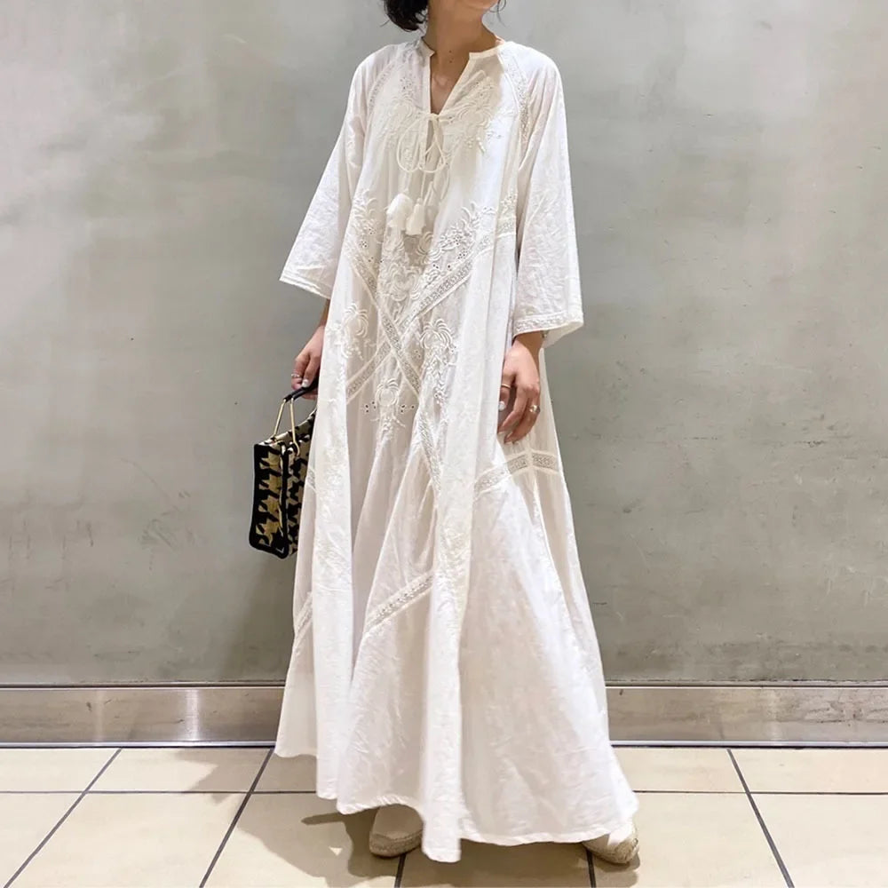 Summer Drape Cotton Dress