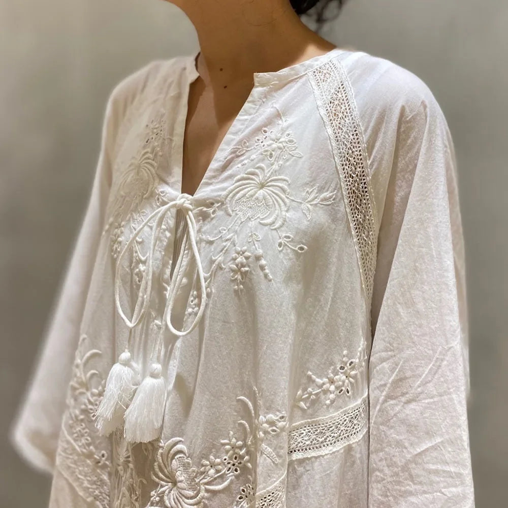 Summer Drape Cotton Dress