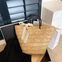 Woven Straw Tote Bag