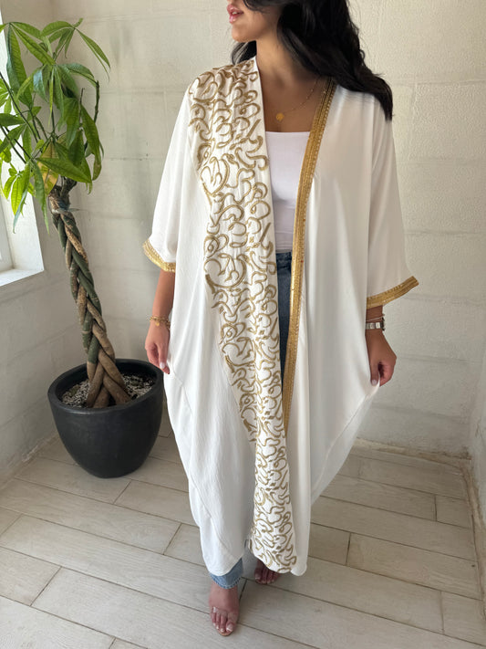 Ruman Abaya Gold Caligraphy